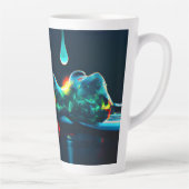 gloeiende vloeistofdruppel latte mok (Rechts)