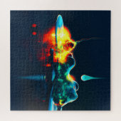 gloeiende vloeistofdruppel legpuzzel (Horizontaal)