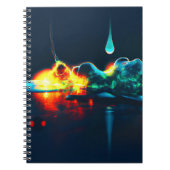 gloeiende vloeistofdruppel notitieboek (Voorkant)