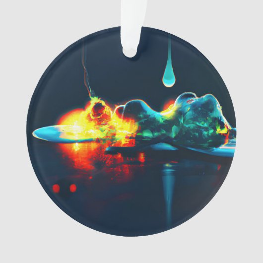 gloeiende vloeistofdruppel ornament (voorkant)