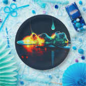 gloeiende vloeistofdruppel papieren bordje (Feest)