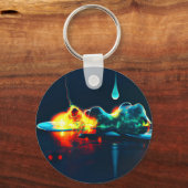 gloeiende vloeistofdruppel sleutelhanger (Achterkant)