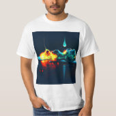 gloeiende vloeistofdruppel t-shirt (Voorkant)