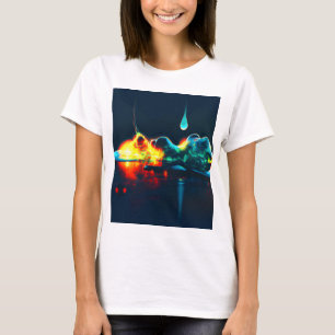 gloeiende vloeistofdruppel t-shirt