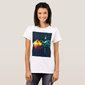 gloeiende vloeistofdruppel t-shirt (Voorkant volledig)