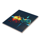 gloeiende vloeistofdruppel tegeltje (Zijkant)