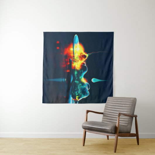 gloeiende vloeistofdruppel wandkleed (In Situ (horizontaal))