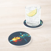 gloeiende vloeistofdruppel zandsteen onderzetter (Zijkant)