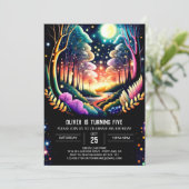 Gloeiende vuurvliegjes Avontuur Verjaardag Kaart (Staand voorkant)