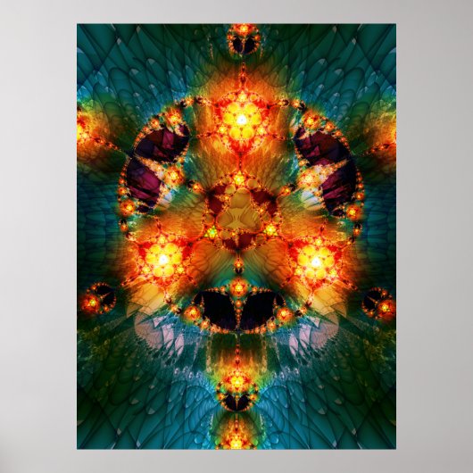 Gloeiende wand poster (Voorkant)