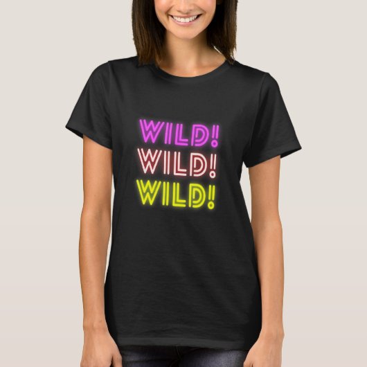 Gloeiende Wilde T-shirt Grafische Top (Voorkant)