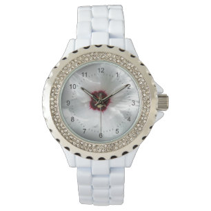 gloeiende witte bladen horloge