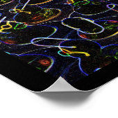 Gloeiende wolfraamopleggers met schaduwafdrukken poster (Hoek)