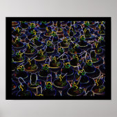 Gloeiende wolfraamopleggers met schaduwafdrukken poster (Voorkant)