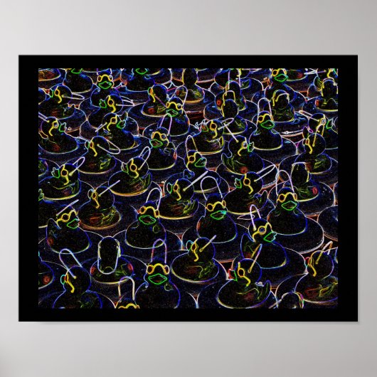 Gloeiende wolfraamopleggers met schaduwafdrukken poster (Voorkant)