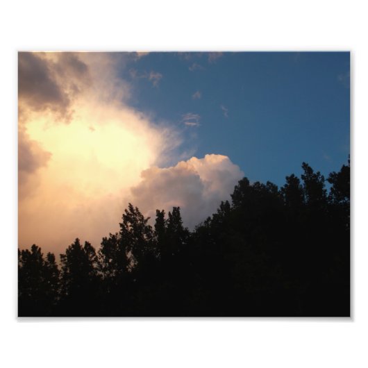 Gloeiende wolk foto afdruk (Voorkant)