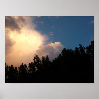 Gloeiende wolk poster
