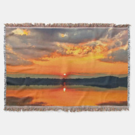 Gloeiende wolken bij zonsopgang deken