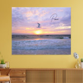 Gloeiende wolken boven zonsondergang canvas afdruk (Insitu (Woonkamer))