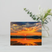 Gloeiende Wolken Folie Feestdagen Briefkaart (Staand Voorkant)