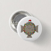 Gloeiende Zeester Kerstverlichting Onderwater Ronde Button 3,2 Cm (Voorkant /achterkant)