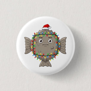 Gloeiende Zeester Kerstverlichting Onderwater Ronde Button 3,2 Cm