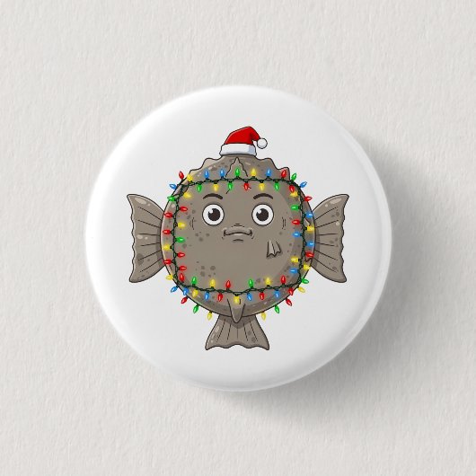 Gloeiende Zeester Kerstverlichting Onderwater Ronde Button 3,2 Cm (Voorkant)