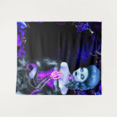 Gloeiende Zombie Dode Meisje Halloween Feest Achte Wandkleed (Voorkant (horizontaal))