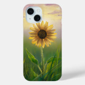 Gloeiende zonnebloem in grasveld Case-Mate iPhone case (Achterkant)