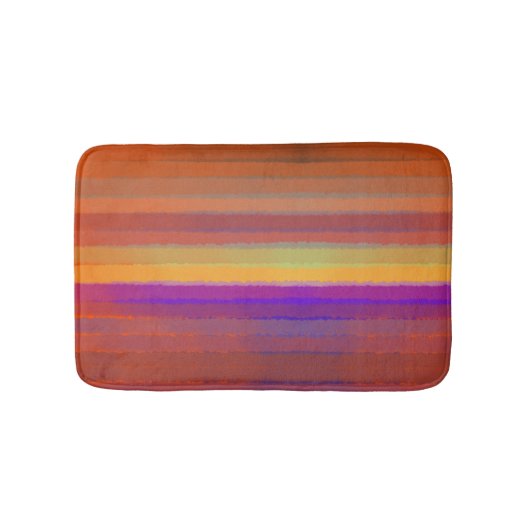 Gloeiende Zonsopgang Zoute Waterverf Pop van Kleur Badmat (Voorkant)