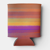 Gloeiende Zonsopgang Zoute Waterverf Pop van Kleur Blikjeskoeler (Voorkant)