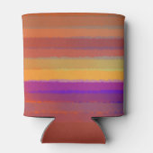 Gloeiende Zonsopgang Zoute Waterverf Pop van Kleur Blikjeskoeler (Achterkant)