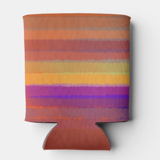 Gloeiende Zonsopgang Zoute Waterverf Pop van Kleur Blikjeskoeler (Achterkant)