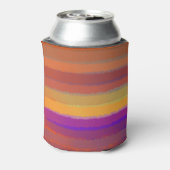 Gloeiende Zonsopgang Zoute Waterverf Pop van Kleur Blikjeskoeler (Blikje Achterkant)