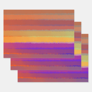 Gloeiende Zonsopgang Zoute Waterverf Pop van Kleur Inpakpapier Vel