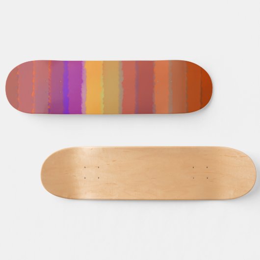 Gloeiende Zonsopgang Zoute Waterverf Pop van Kleur Persoonlijk Skateboard (Horizontaal)