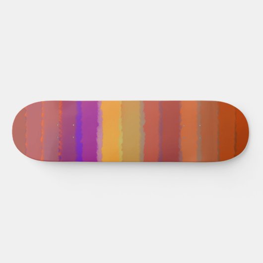 Gloeiende Zonsopgang Zoute Waterverf Pop van Kleur Persoonlijk Skateboard (Horizontaal)