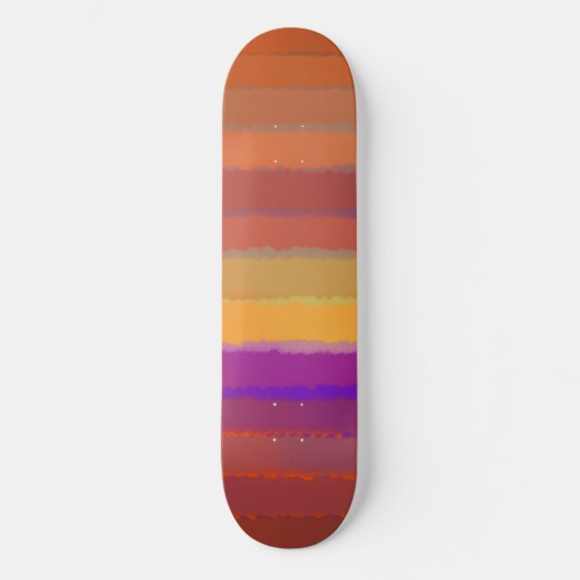 Gloeiende Zonsopgang Zoute Waterverf Pop van Kleur Persoonlijk Skateboard (Voorkant)