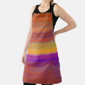 Gloeiende Zonsopgang Zoute Waterverf Pop van Kleur Schort (Insitu)