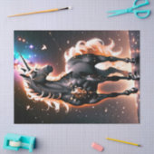 Gloeiende zwarte eenhoorn fantasie verjaardag cade tissuepapier (Craft)