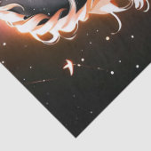 Gloeiende zwarte eenhoorn fantasie verjaardag cade tissuepapier (Detail)