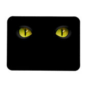 Gloeiende zwarte kat-ogen in het donker magneet (Horizontaal)