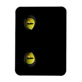 Gloeiende zwarte kat-ogen in het donker magneet (Verticaal)