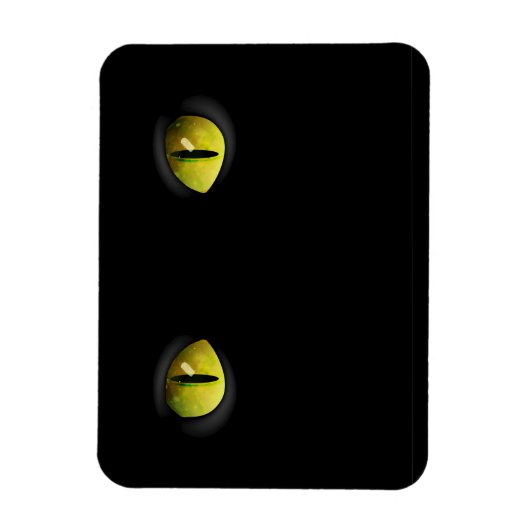 Gloeiende zwarte kat-ogen in het donker magneet (Verticaal)