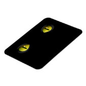 Gloeiende zwarte kat-ogen in het donker magneet (Linkerzijde)