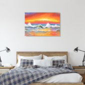 Gloeiing - Aquarel Kunst Canvas Afdruk (Insitu (Slaapkamer))