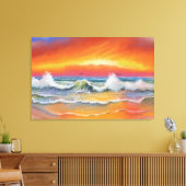 Gloeiing - Aquarel Kunst Canvas Afdruk (Insitu (Woonkamer))