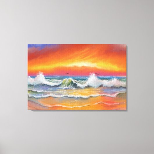 Gloeiing - Aquarel Kunst Canvas Afdruk (Voorkant)