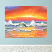 Gloeiing - Aquarel Kunst Canvas Afdruk (Insitu (Houten vloer))