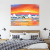 Gloeiing - Aquarel Kunst Canvas Afdruk (Insitu (Slaapkamer))